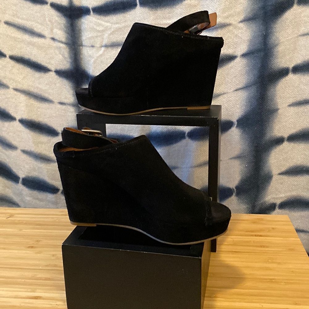 Lucky Brand suede platform wedge